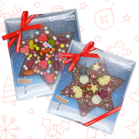 Christmas Themed Chocolate Star Slab